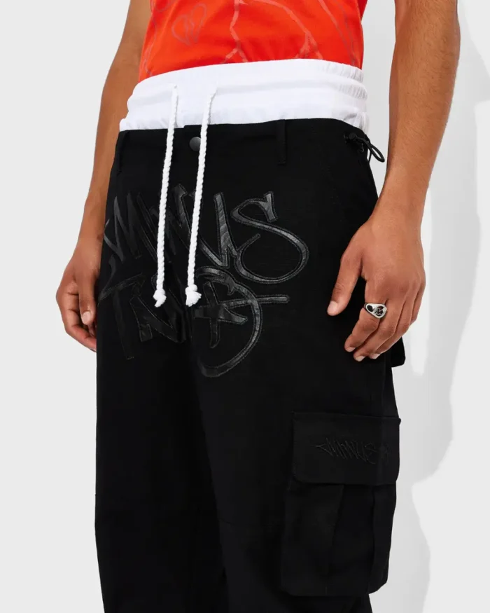 Minus Two Graff Noir Cargos(Logo Cuir)