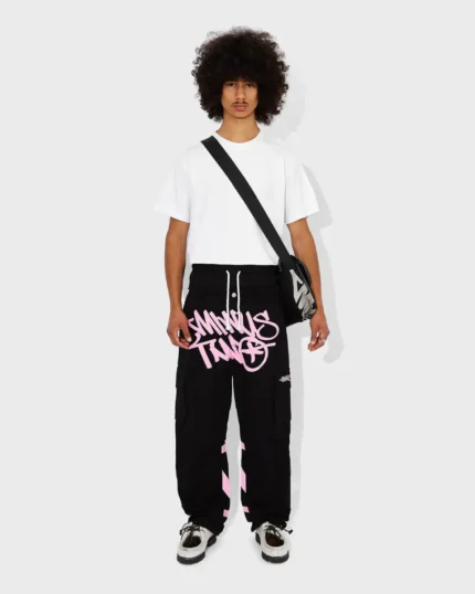 Minus Two Graff Noir Cargos(Logo Rose)