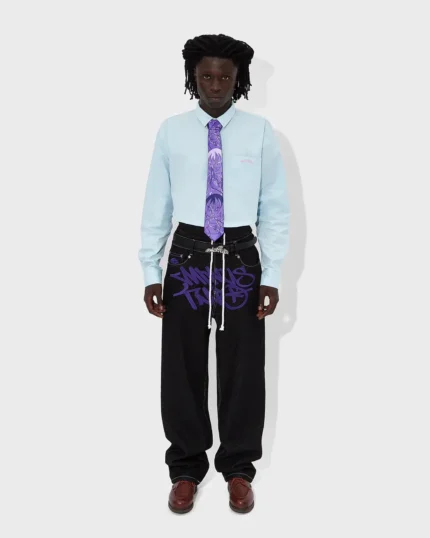 Minus Two Graff Noir Jeans(Logo Violet)