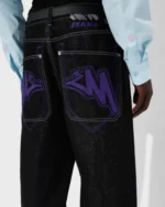 Minus Two Graff Noir Jeans(Logo Violet)