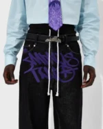 Minus Two Graff Noir Jeans(Logo Violet)