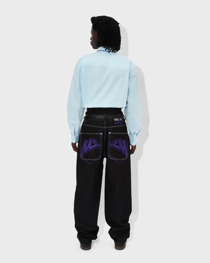 Minus Two Graff Noir Jeans(Logo Violet)